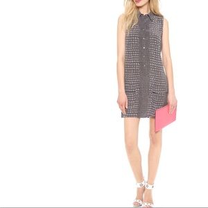 Equipment Femme Lucida Gray Animal Print Silk Dress Size Small S
